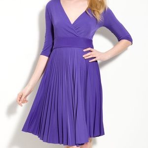 BCBGMaxAzria Pleated Crus Dress Persian Blue XS